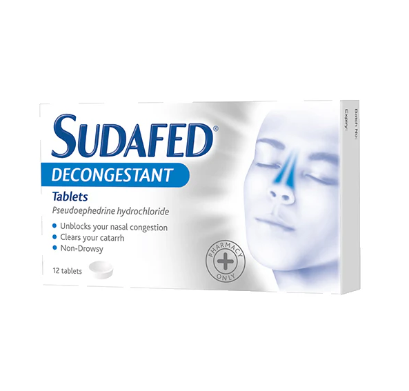 Sudafed decongestant tablets